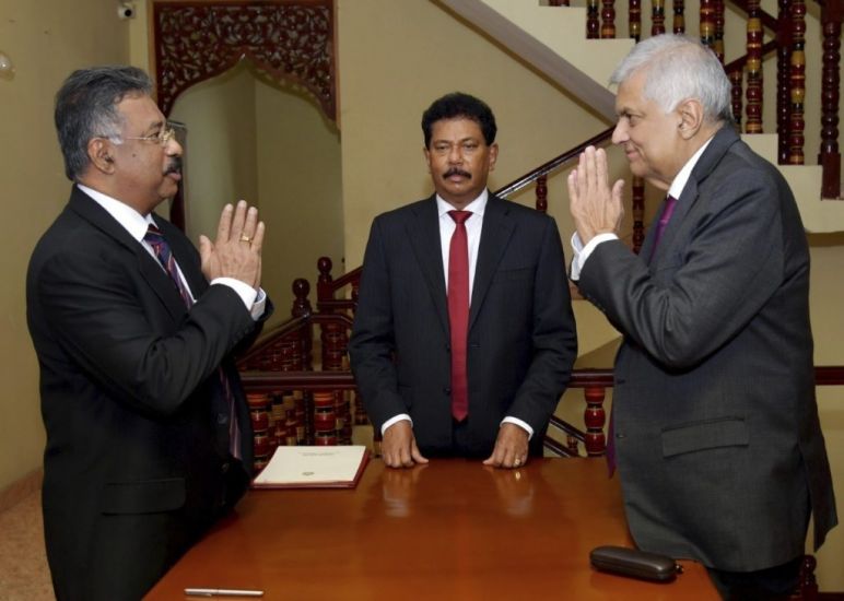 Sri Lanka’s Pm Sworn In As Interim President After Rajapaksa Resigns