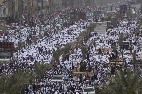 Tens Of Thousands Attend Prayers Called By Controversial Iraqi Cleric