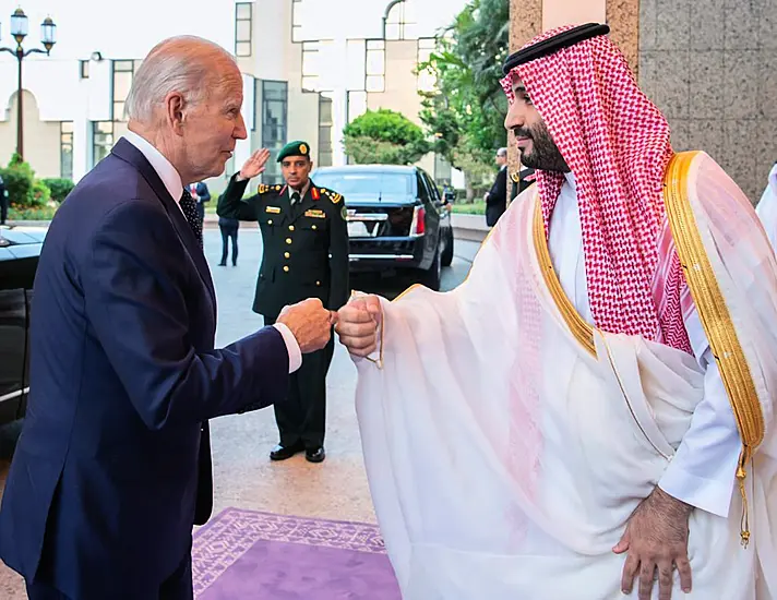 Saudi Crown Prince Greets Biden With Fist Bump Ahead Of Key Meeting