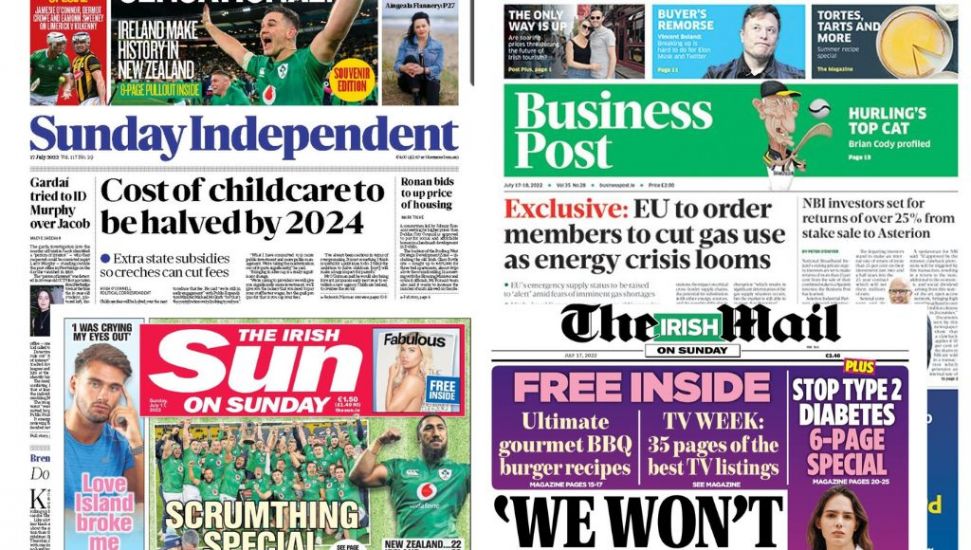 What The Papers Say: Sunday's Front Pages