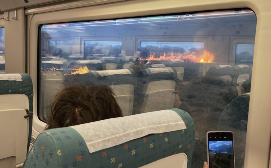 Passengers In Spain Get A Fright As Train Stops In Wildfire