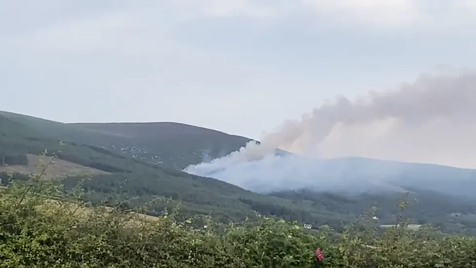 Fire Crews Battle Forest Fires In Wicklow Mountains