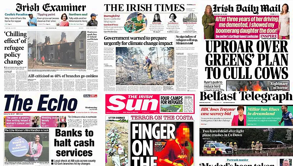 What The Papers Say: Wednesday's Front Pages