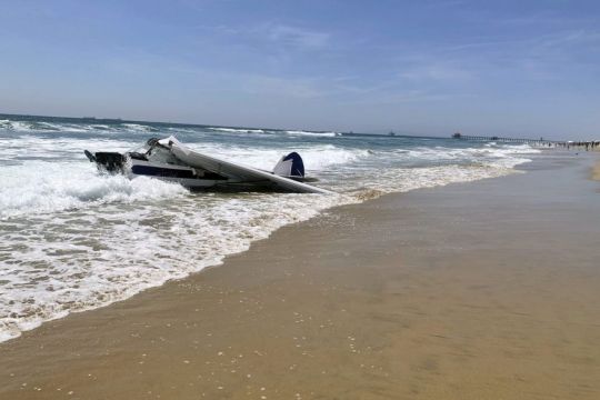 Trainee Lifeguards Put To Test As Plane Crashes Into Sea During Competition