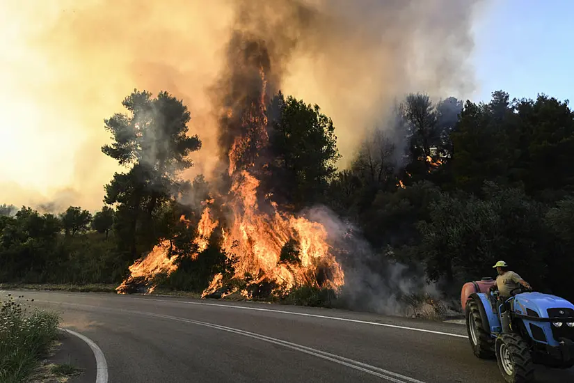 Six Greek Villages Evacuated As Wildfire Burns Near Ancient Olympia