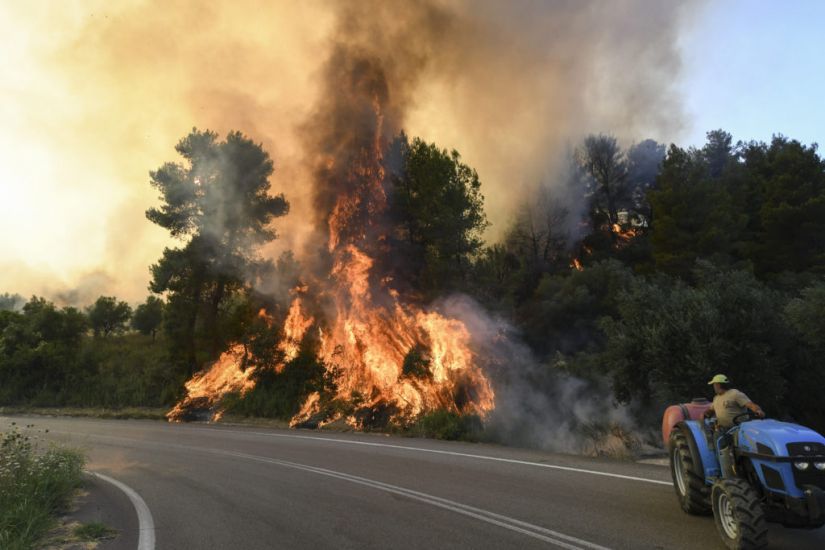Six Greek Villages Evacuated As Wildfire Burns Near Ancient Olympia
