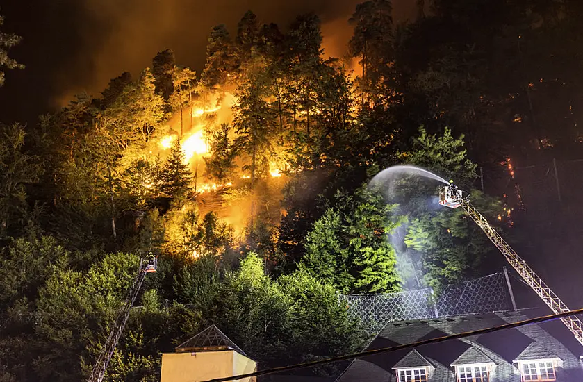 Hundreds Of Firefighters Battle Blazes In Germany And Czech Republic