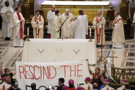 ‘Rescind The Doctrine’ Protest Greets Pope In Canada