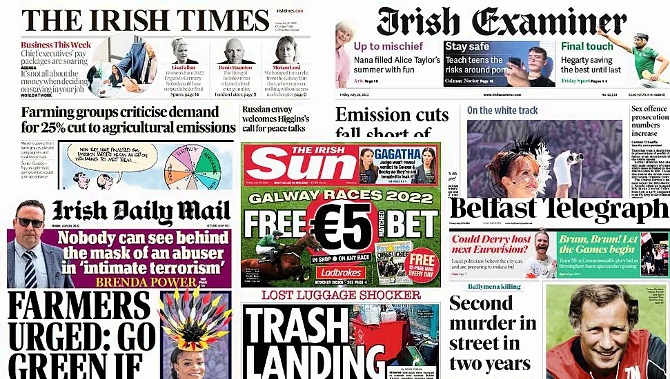 What The Papers Say: Friday's Front Pages