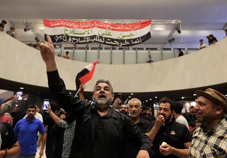 Iraqi Protesters Camp Out In Parliament For Second Day