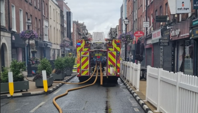 Fire Crews Attend Blaze In Dublin City Centre