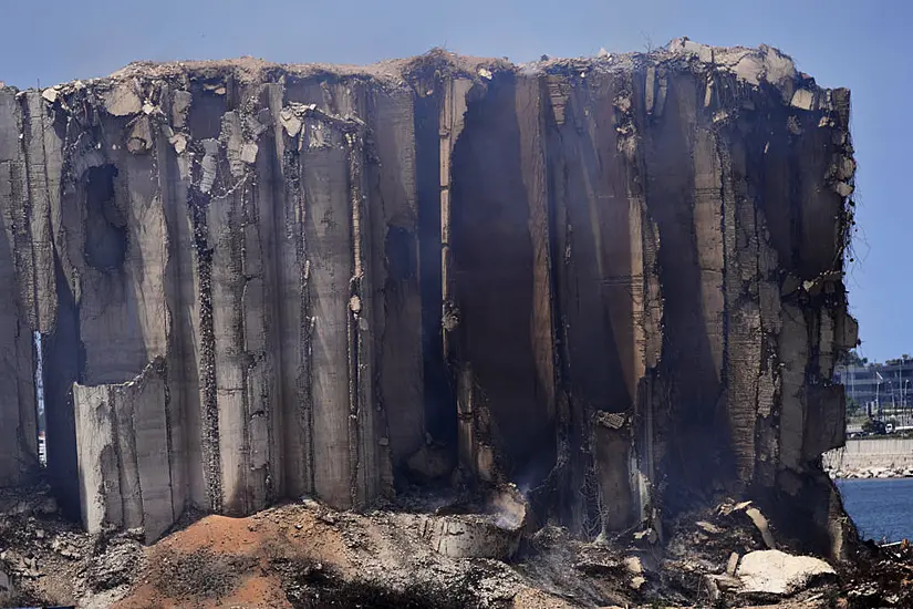 Part Of Beirut’s Blast-Damaged Port Silos Collapses