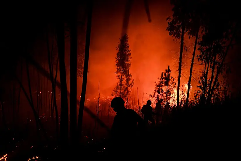 Hundreds Of Firefighters Battle Blaze Near Lisbon