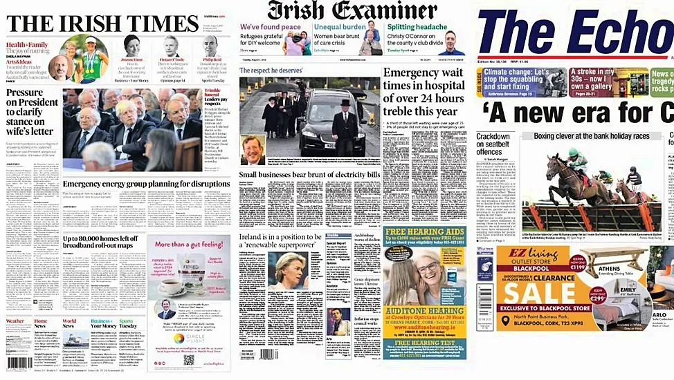 What The Papers Say: Tuesday's Front Pages