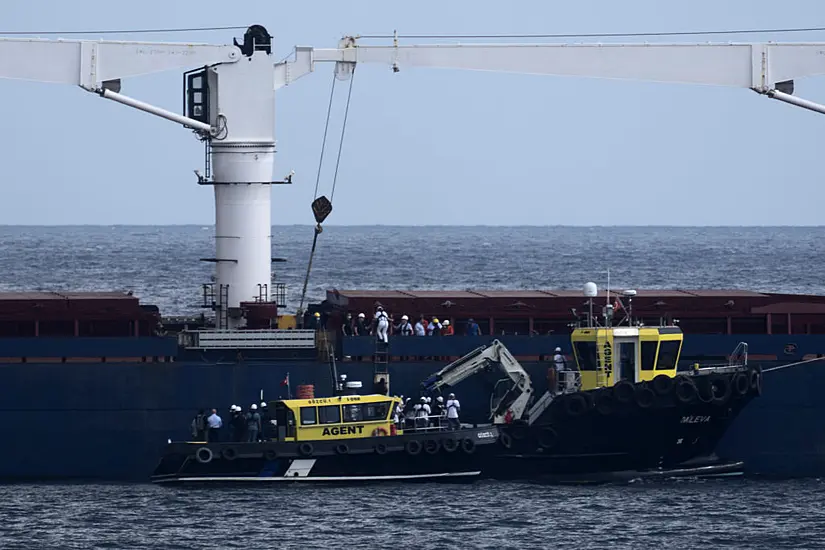 Cargo Ship Carrying Ukrainian Grain Checked By Inspectors