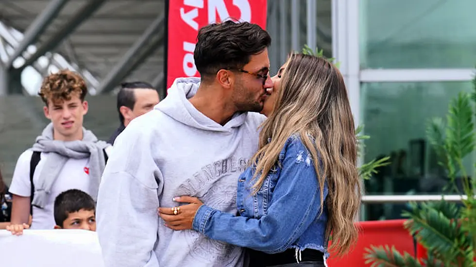 Love Island Winners Davide And Ekin-Su Touch Down In Uk