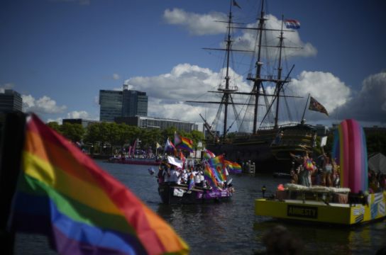 Huge Crowds Watch Amsterdam Pride’s Canal Parade Celebration