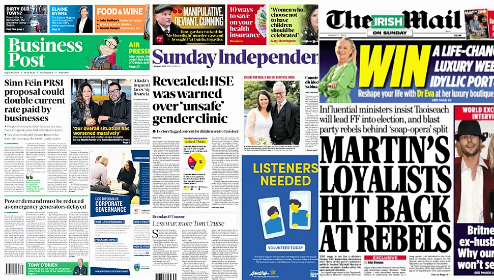 What The Papers Say: Sunday's Front Pages