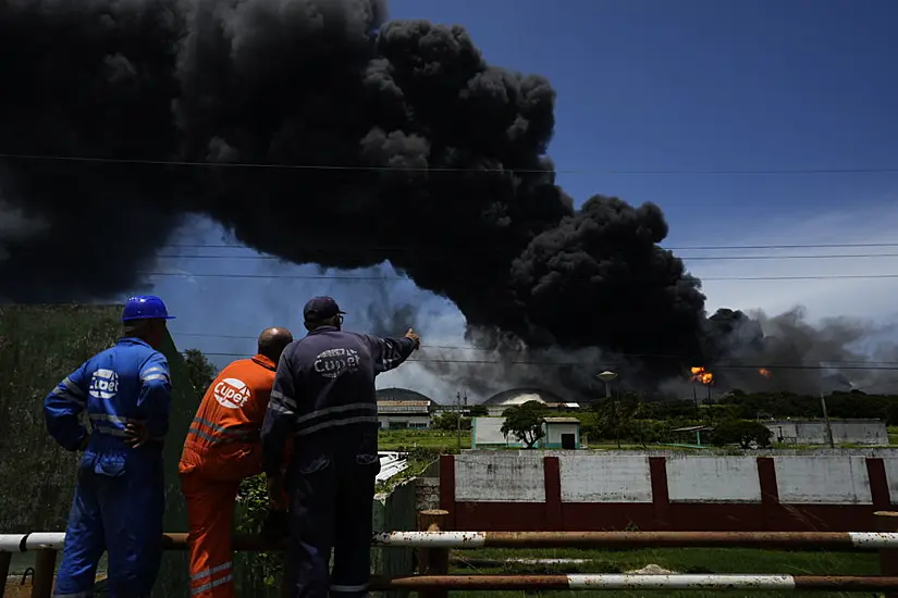 Firefighters Battle Big Blaze At Cuba Tank Farm For Second Day