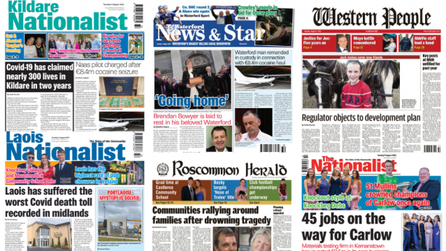 What The Regional Papers Say: Naas Pilot Arrested Over Cocaine Seizure, Covid Deaths In The Midlands