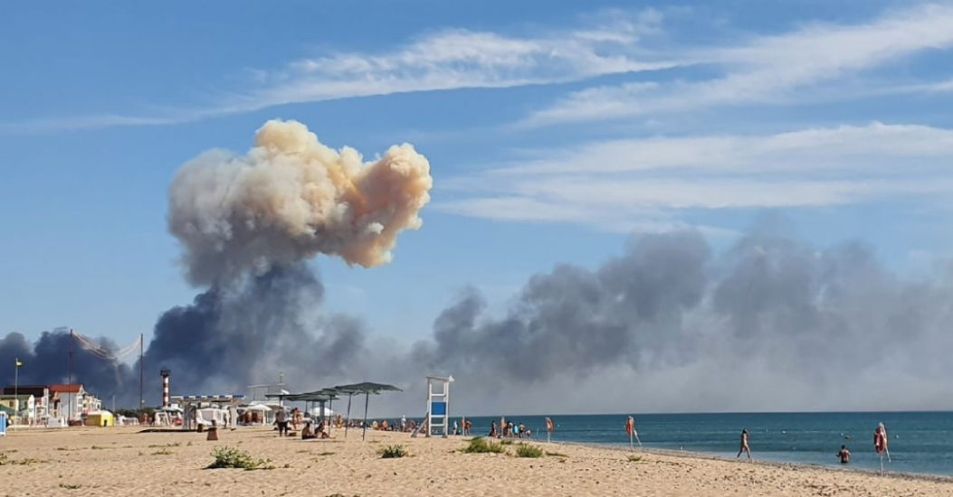 Large Explosions Rock Russian Air Base In Crimea
