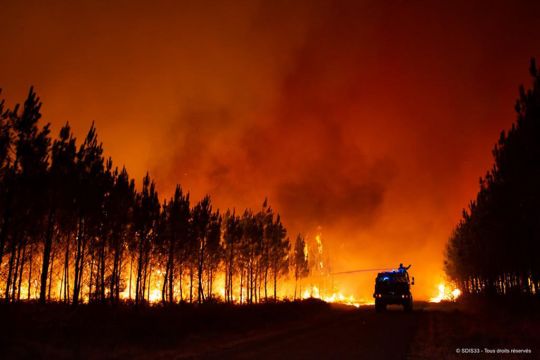 Firefighters Battle Major Wildfire In France