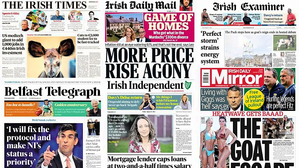 What The Papers Say: Friday's Front Pages