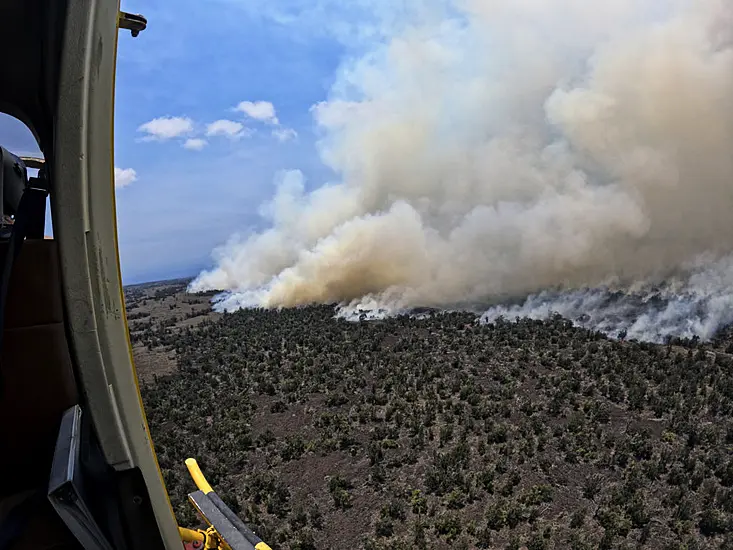 Large Wildfire Burning Amid Drought On Hawaii’s Big Island