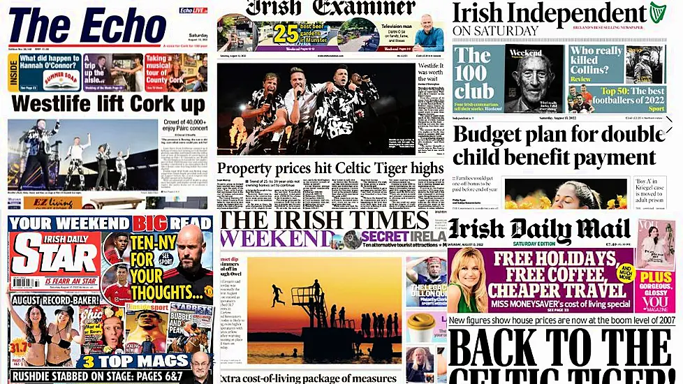 What The Papers Say: Saturday's Front Pages