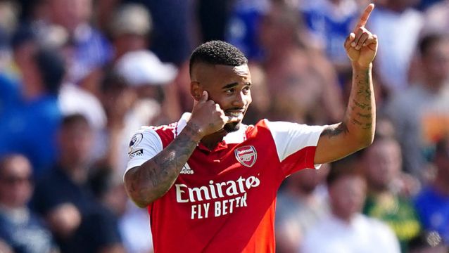 Gabriel Jesus Bags Brace On Home Debut As Arsenal Overcome Leicester