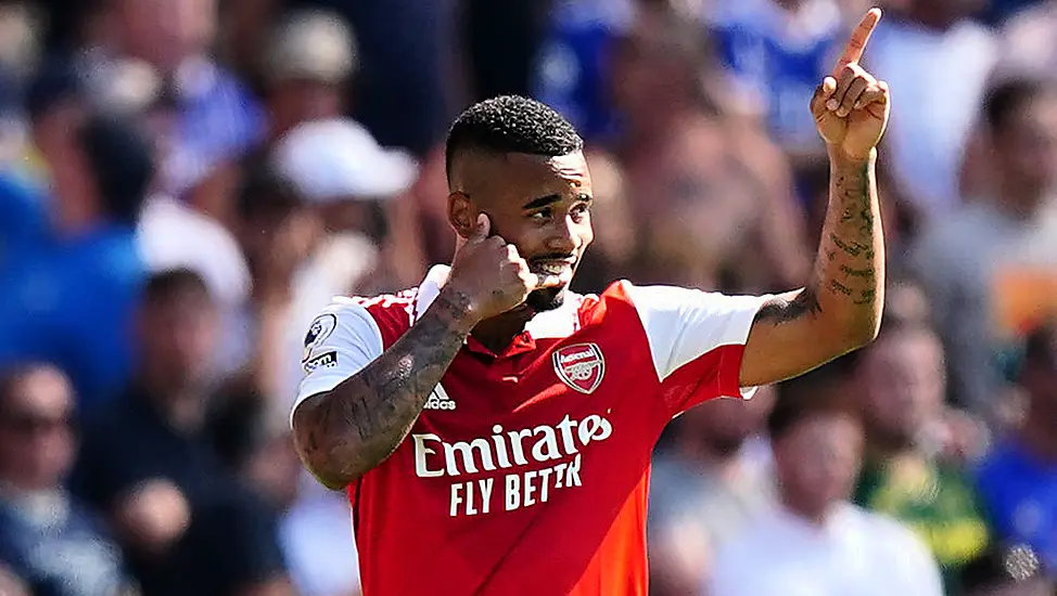 Gabriel Jesus Bags Brace On Home Debut As Arsenal Overcome Leicester