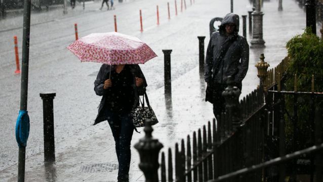 Yellow Rain Warning In Place For Entire Country With Possible Thunderstorms