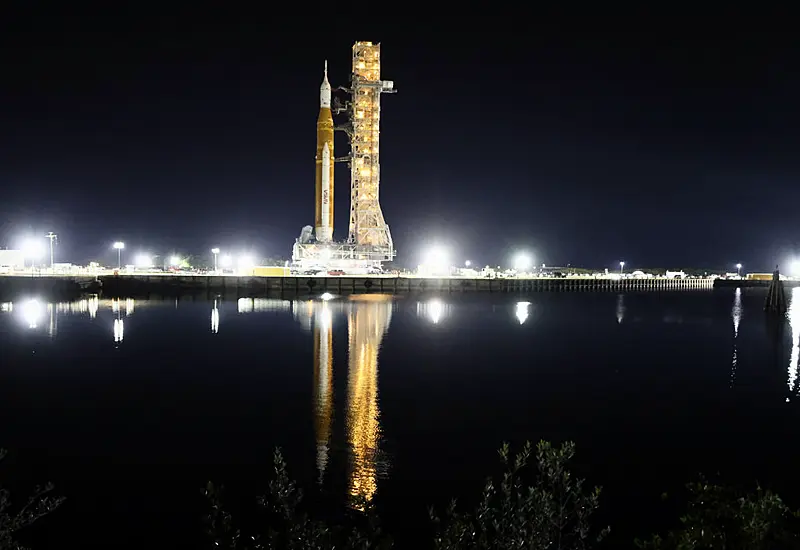 Nasa’s Moon Rocket Moved To Launch Pad For First Test Flight