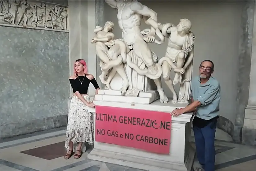 Climate Protesters Target The Vatican’s Laocoon Statue