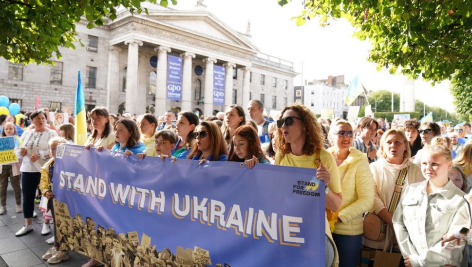 Thousands Of Ukrainians Mark Their Independence Day In Dublin