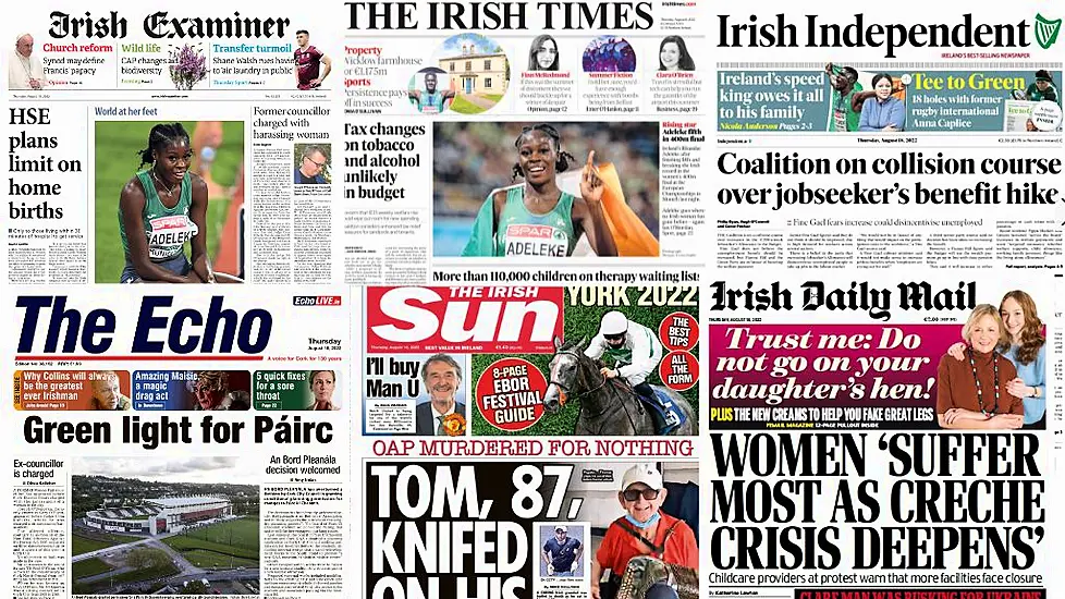 What The Papers Say: Thursday's Front Pages