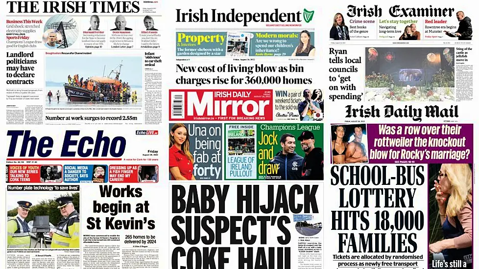 What The Papers Say: Friday's Front Pages