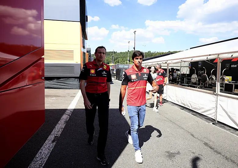 Carlos Sainz Leads Ferrari One-Two In Belgian Grand Prix Practice