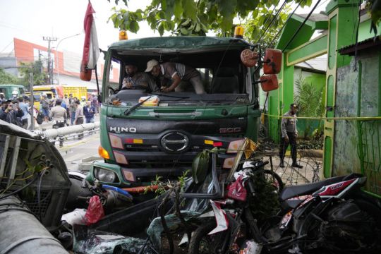 At Least 10 Die After Truck Crashes At School Bus Stop In Indonesia