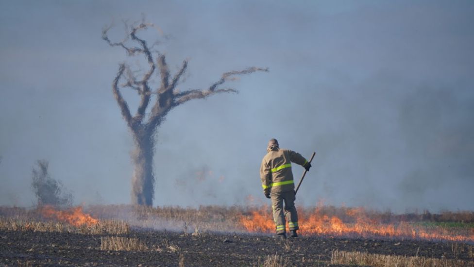 Firefighters Tackle Blaze In Co Down Barley Field Made Famous By Rihanna