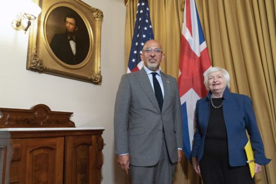 Yellen Discusses Russia Oil Price Cap As Chancellor Nadhim Zahawi Visits Us