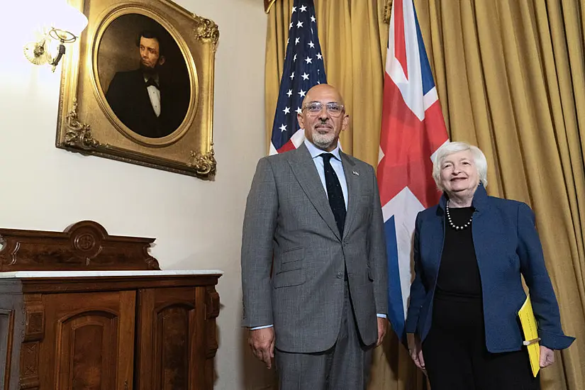 Yellen Discusses Russia Oil Price Cap As Chancellor Nadhim Zahawi Visits Us