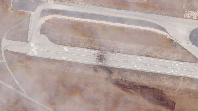 Satellite Image: Israel Attack Damaged Syrian Airport Runway
