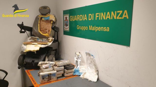 Sniffer Dog Finds €1.4 Million Of Cocaine Hidden In Wheelchair At Milan Airport