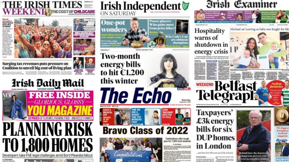 What The Papers Say: Saturday's Front Pages