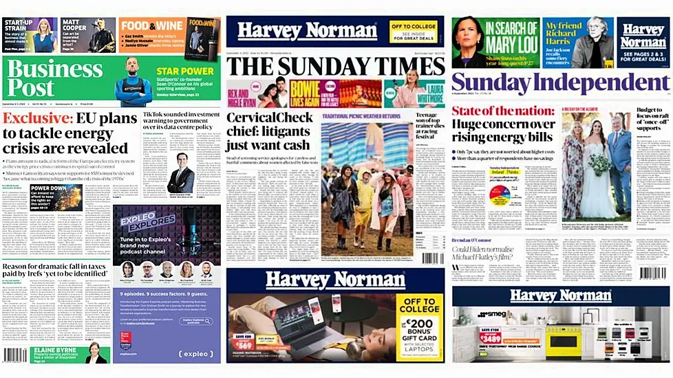 What The Papers Say: Sunday's Front Pages