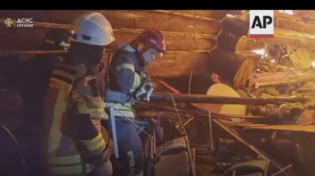Ukrainian Firefighters Rescue Kitten From Burning Building