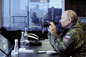 Putin Attends Joint Military Drills With China