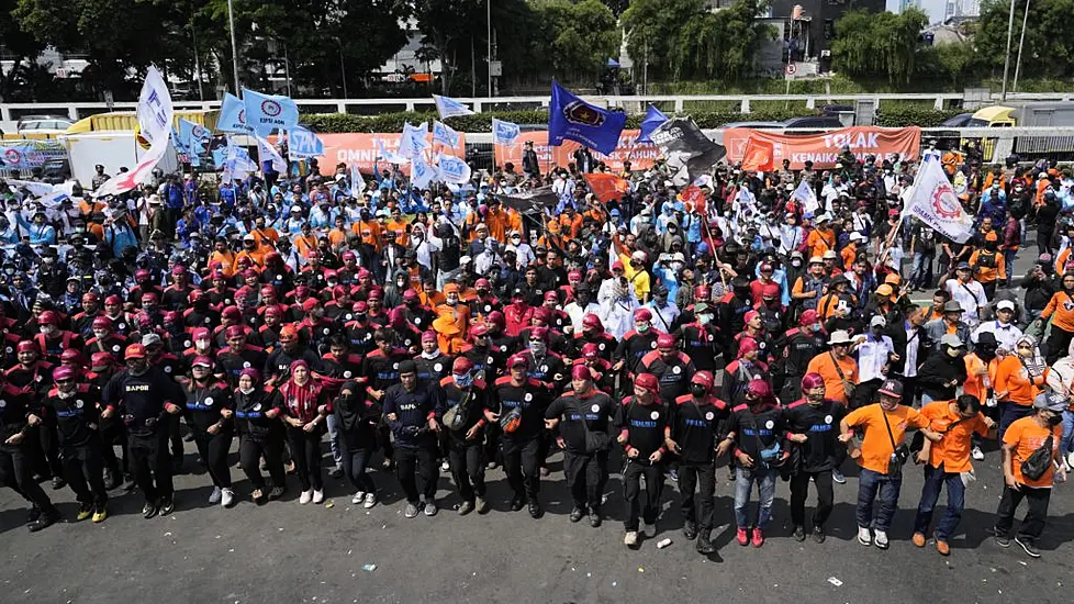 Workers And Students In Indonesia Protest Over Fuel Price Hike