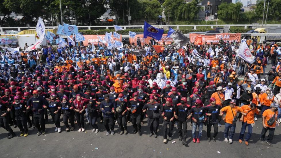 Workers And Students In Indonesia Protest Over Fuel Price Hike